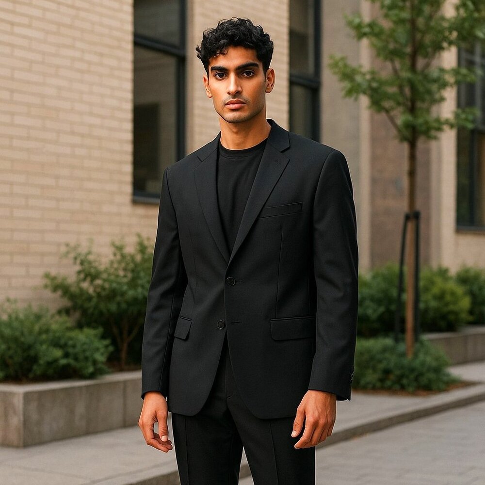 Calvin Klein Slim Fit Black Men's Jacket 46R - Like New